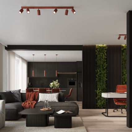 BRILAGI - Lustră LED pe cablu CRESTO 1xGU10/10W/230V portocalie