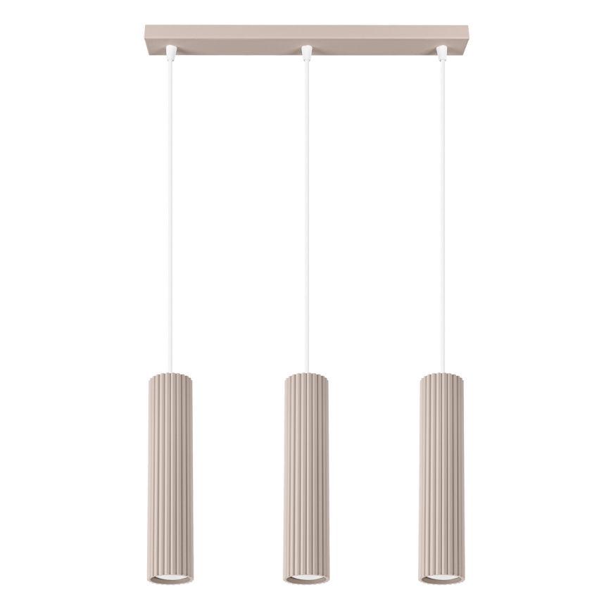 Brilagi - Lustră LED pe cablu CRESTO, 3x GU10 / 10W / 230V, taupe