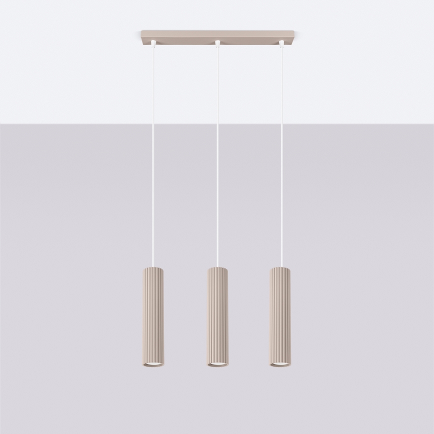 Brilagi - Lustră LED pe cablu CRESTO, 3x GU10 / 10W / 230V, taupe