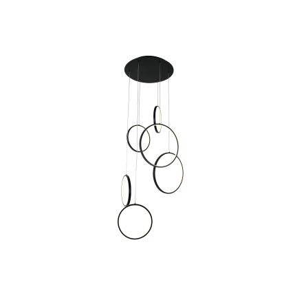 Brilagi - Lustră LED pe cablu ECHO LED/80W/230V 4000K Ø 50 cm neagră