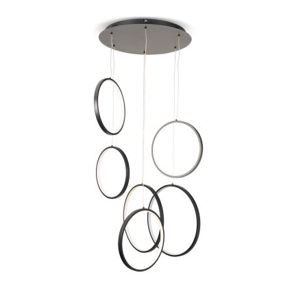 BRILAGI - Lustră LED pe cablu ECHO LED/80W/230V 4000K Ø 50 cm neagră