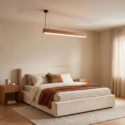 BRILAGI - Lustră LED pe cablu GARDALINE LED/100W/230V 120 cm stejar