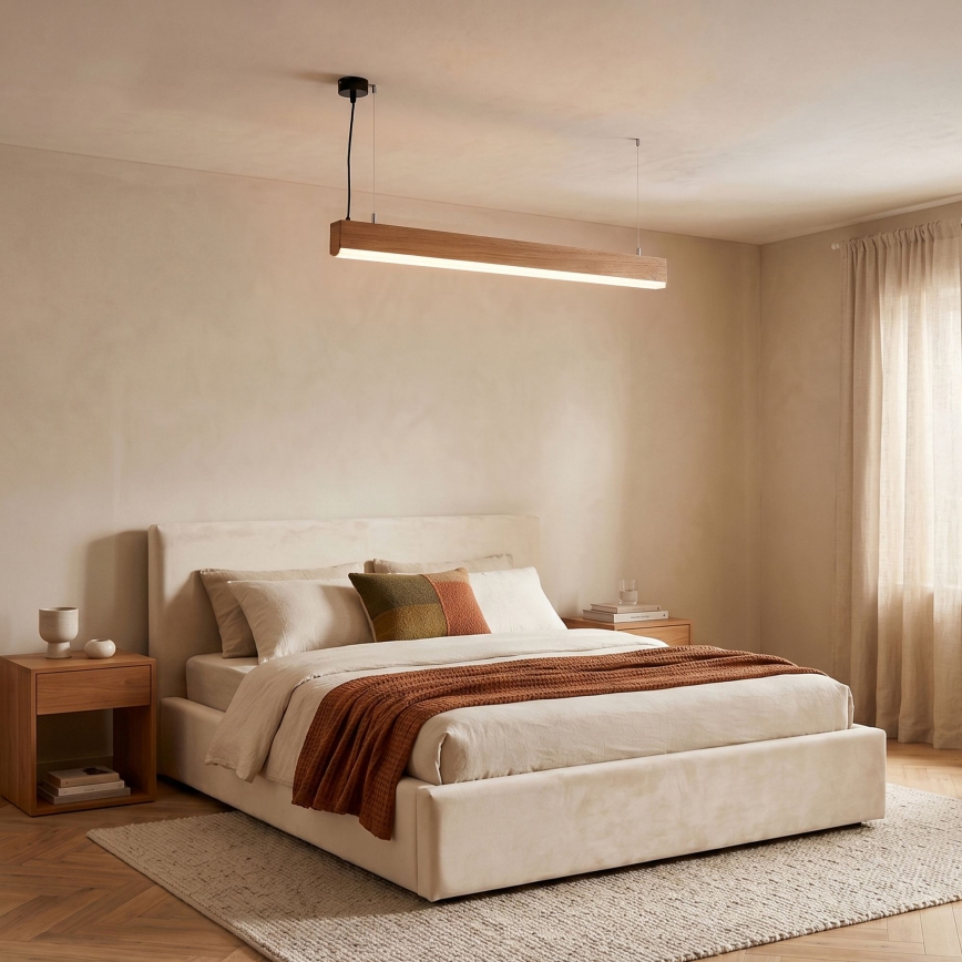 BRILAGI - Lustră LED pe cablu GARDALINE LED/100W/230V 120 cm stejar