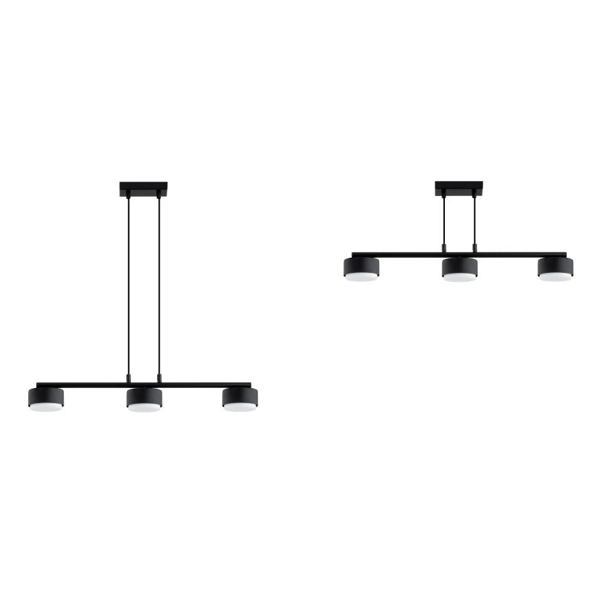 Brilagi - Lustră LED pe cablu MONO 3xGX53/30W/230V neagră