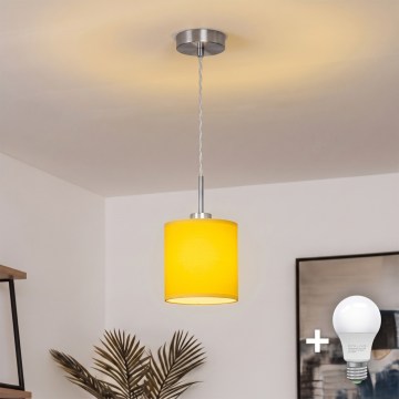 Brilagi - Lustră LED pe cablu NUBILA 1xE27/60W/230V diam. 14 cm galbenă