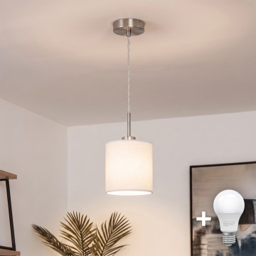 Brilagi - Lustră LED pe cablu NUBILA 1xE27/60W/230V Ø 14 cm albă