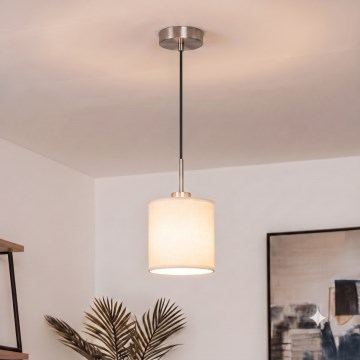 Brilagi - Lustră LED pe cablu NUBILA 1xE27/60W/230V Ø 14 cm negru/crem