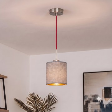 Brilagi - Lustră LED pe cablu NUBILA 1xE27/60W/230V Ø 14 cm roșu/gri