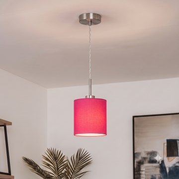Brilagi - Lustră LED pe cablu NUBILA 1xE27/60W/230V Ø 14 cm roz