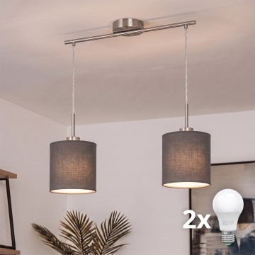 Brilagi - Lustră LED pe cablu NUBILA 2xE27/60W/230V antracit