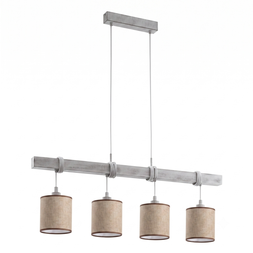 Brilagi - Lustră LED pe cablu NUBILA 4xE27/60W/230V gri/maro