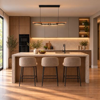 BRILAGI - Lustră LED pe cablu PLANK LED/35W/230V 4000K 30x100 cm lemn