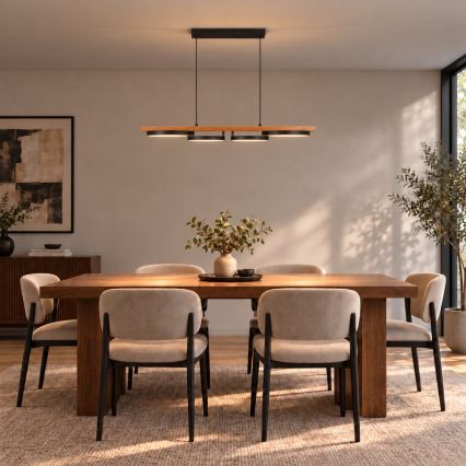 BRILAGI - Lustră LED pe cablu PLANK LED/35W/230V 4000K 30x100 cm lemn