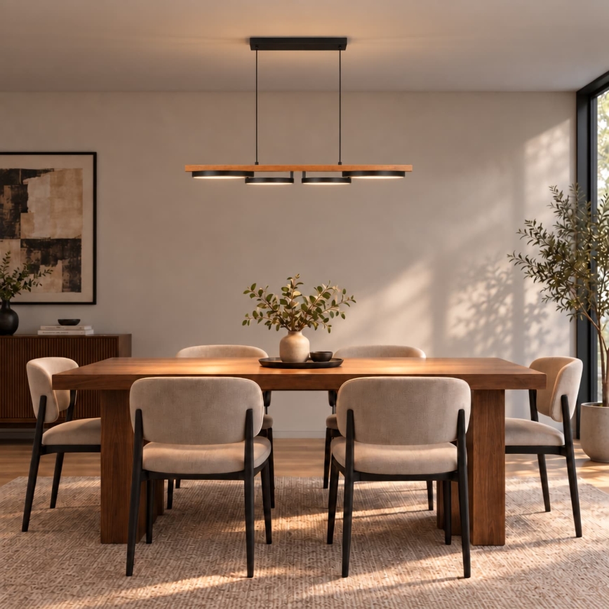 BRILAGI - Lustră LED pe cablu PLANK LED/35W/230V 4000K 30x100 cm lemn
