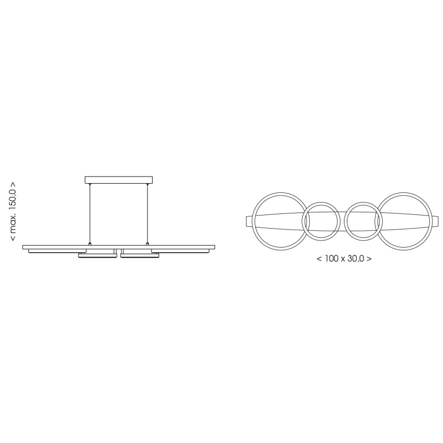 Brilagi - Lustră LED pe cablu PLANK LED/35W/230V 4000K 30x100 cm lemn