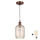 Brilagi - Lustră LED pe cablu RETRO GLASS 1xE27/60W/230V Ø 14 cm cupru/maro fumuriu