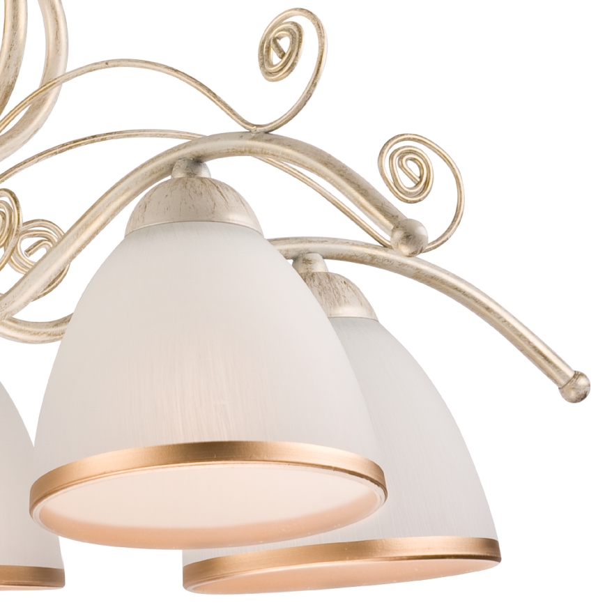 Brilagi - Lustră LED pe lanț ANTICO 5xE27/60W/230V 3000K patină albă