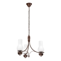 Brilagi - Lustră LED pe lanț COTTAGE 3xE14/40W/230V fag/maro/alb