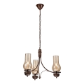 Brilagi - Lustră LED pe lanț COTTAGE 3xE14/40W/230V fag/maro/bej fumuriu