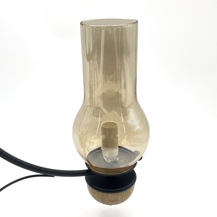 Brilagi - Lustră LED pe lanț COTTAGE 3xE14/40W/230V stejar/negru/bej fumuriu