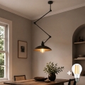 Brilagi - Lustră LED pe tijă IRONBEAM 1xE27/60W/230V neagră