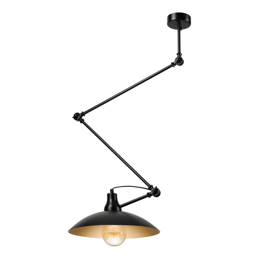 Brilagi - Lustră LED pe tijă IRONBEAM 1xE27/60W/230V neagră