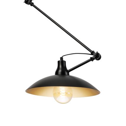 Brilagi - Lustră LED pe tijă IRONBEAM 1xE27/60W/230V neagră