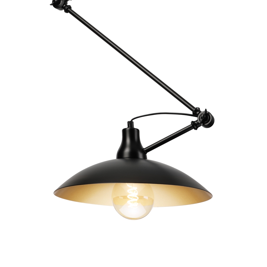 Brilagi - Lustră LED pe tijă IRONBEAM 1xE27/60W/230V neagră