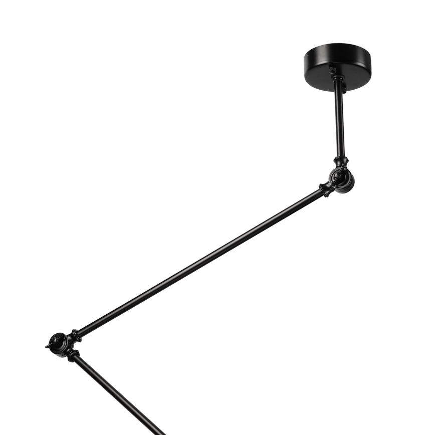 Brilagi - Lustră LED pe tijă IRONBEAM 1xE27/60W/230V neagră