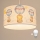 Brilagi - Lustră LED pentru copii BOBO, cu cablu, 1xE27/60W/230V, Ø 35 cm, alb/cu animale