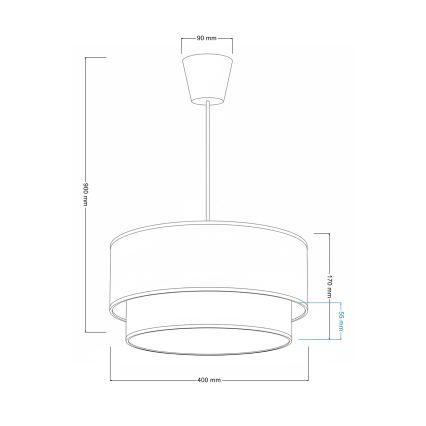 Brilagi - Lustră LED pentru copii BOBO, suspendată pe cablu, 1xE27/10W/230V, Ø 40 cm, alb/verde, imprimeu cu animale