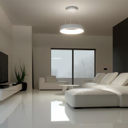 Brilagi - Lustră suspendată LED reglabilă pe cablu FALCON, LED/40W/230V, 3000-6500K, Ø 45 cm, albă + telecomandă