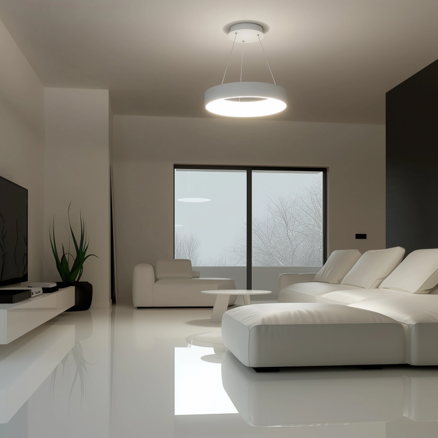 Brilagi - Lustră suspendată LED reglabilă pe cablu FALCON, LED/40W/230V, 3000-6500K, Ø 45 cm, albă + telecomandă