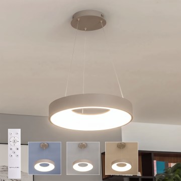 BRILAGI - Lustră LED reglabilă pe cablu FALCON II LED/67W/230V 3000-6500K Ø 40 cm bej + telecomandă