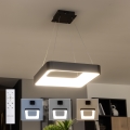 BRILAGI - Lustră LED reglabilă pe cablu FALCON II LED/80W/230V 3000-6500K 40x40 cm neagră + telecomandă