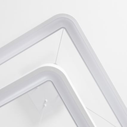 Brilagi - Lustră LED FALCON SLIM dimabilă, suspendată pe cablu, 78W, 230V, 3000-6500K, 50x50 cm, albă + telecomandă