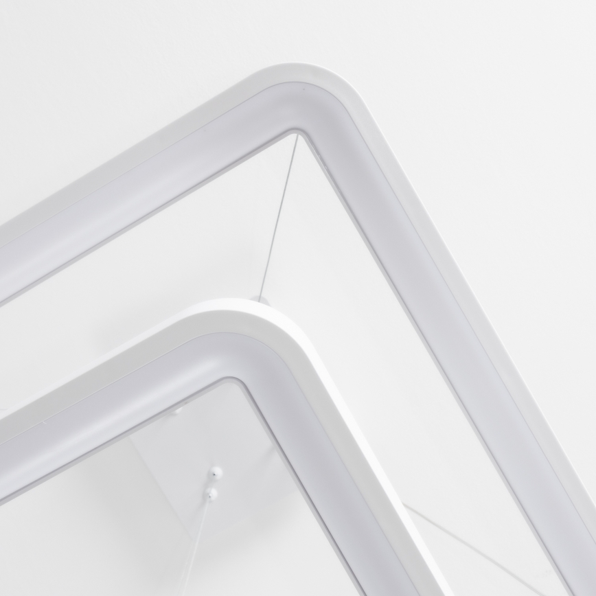 Brilagi - Lustră LED FALCON SLIM dimabilă, suspendată pe cablu, 78W, 230V, 3000-6500K, 50x50 cm, albă + telecomandă