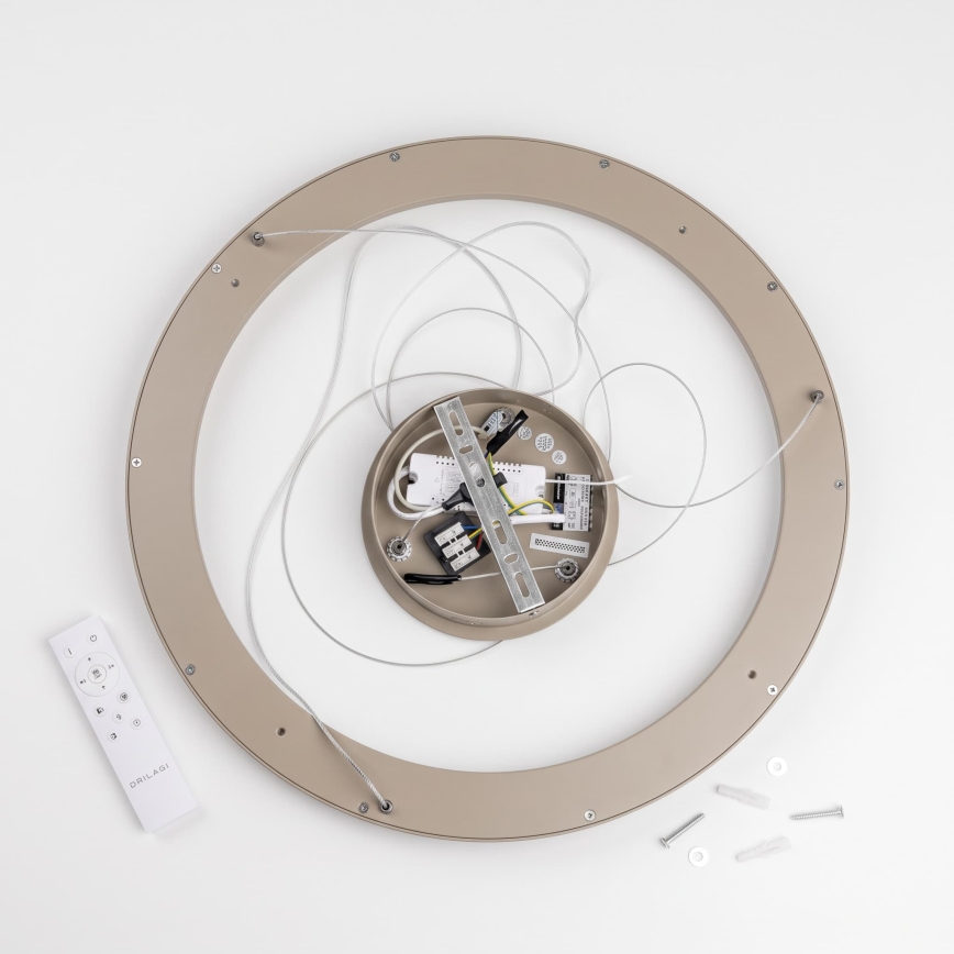 BRILAGI - Lustru LED reglabil suspendat pe cablu FALCON SLIM LED/42W/230V 3000-6500K Ø 50 cm bej + cu telecomandă