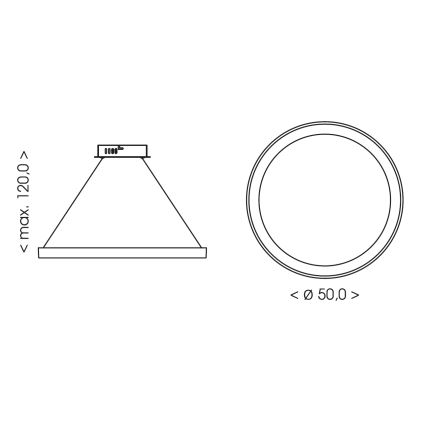 BRILAGI - Lustru LED reglabil suspendat pe cablu FALCON SLIM LED/42W/230V 3000-6500K Ø 50 cm bej + cu telecomandă