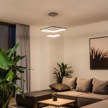 BRILAGI - lustru reglabil pe cablu FALCON SLIM LED/78W/230V 3000-6500K 50x50 cm bej + telecomandă