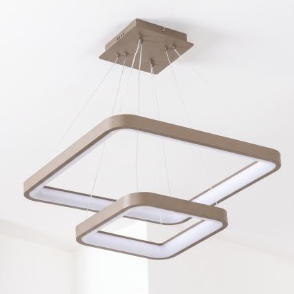 BRILAGI - lustru reglabil pe cablu FALCON SLIM LED/78W/230V 3000-6500K 50x50 cm bej + telecomandă