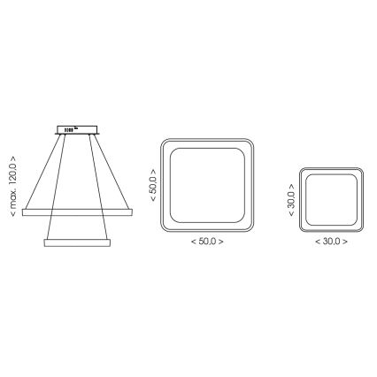 BRILAGI - lustru reglabil pe cablu FALCON SLIM LED/78W/230V 3000-6500K 50x50 cm bej + telecomandă
