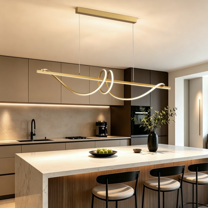 BRILAGI - LED Candelabru reglabil suspendat pe cablu SIGNATURE LED/50W/230V 3000-6000K 120 cm auriu + cu telecomandă
