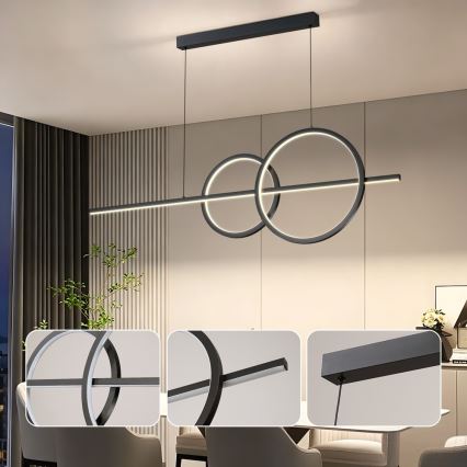 BRILAGI - Lustru LED reglabil suspendat pe cablu SIGNATURE LED/53W/230V 3000-600K 120 cm negru + telecomandă
