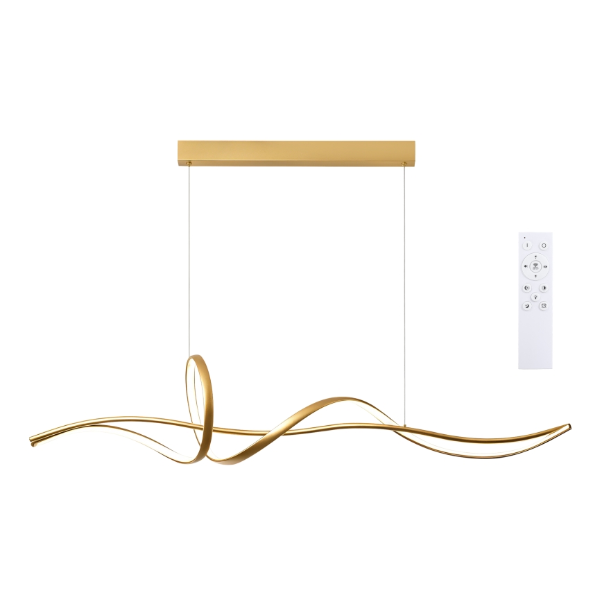 Brilagi - Lustru LED reglabil suspendat pe cablu SIGNATURE LED/55W/230V 3000-6000K 120x23 cm auriu + telecomandă