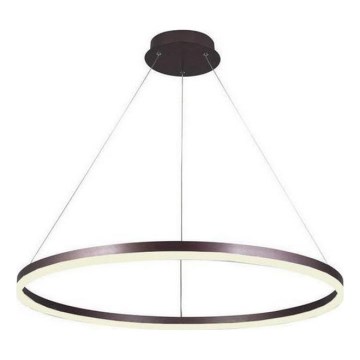 Brilagi - Lustră LED reglabilă suspendată pe cablu CIRCLE LED/55W/230V 3000-6500K Ø 80 cm maro + telecomandă