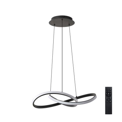 Brilagi - Lustra LED reglabilă suspendată pe cablu INFINITY LED/55W/230V 3000-6000K 50x50 cm neagră + telecomandă