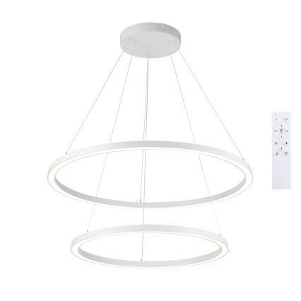 Brilagi - Lustra LED dimabilă suspendată pe cablu PORTOFINO LED/98W/230V 3000-6000K Ø 80 cm albă + telecomandă