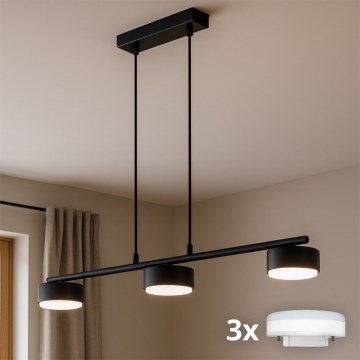 Brilagi - Lustră LED RGB+CCT reglabilă pe cablu MONO 3xGX53/14W/230V 2700-6500K Wi-Fi Tuya, negru