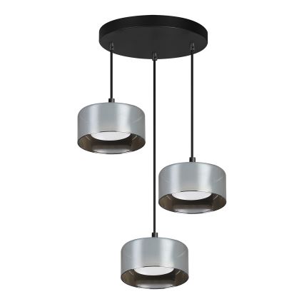 Brilagi - Lustra LED RGB+CCT reglabilă suspendată pe cablu AURA LUX 3xGX53/14W/230V 2700-6500K Wi-Fi Tuya negru/fumuriu